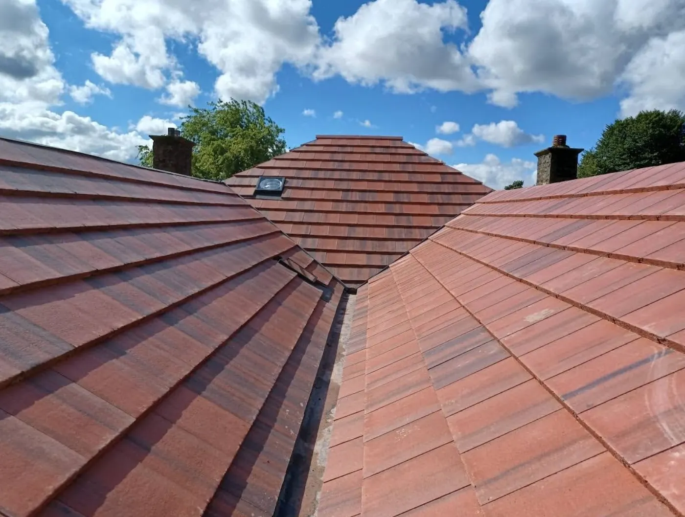 Newly completed roof installation following a two-storey extension in Brighouse